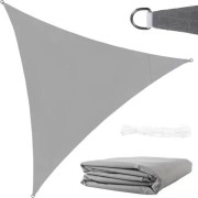 Gardlov 23147 Dārza Ūdensizturīgs Saulessargs Markīze Bura Nojume Tents 3X3X3M, Pelēks ēnu, jumts, ēnojums, pārsegs, ūdensizturīgs, bura, tents, trīsstūris, trīsstūrveida Sunshade sail 3X3X3M gray 
