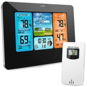  Bezvadu Laika Stacija, Termometrs, Higrometrs, Barometrs Wireless weather station hygrometer dcf