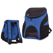  Kaķu suņu transportēscaronanas mugursoma / soma mājdzīvnieku pārvadāscaronanai, zila Carry bag backpack for dog cat