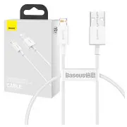 Baseus Superior sērijas Usb kabelis uz Lightning, 2,4 A, 0,25 m Balts Kabelis Cable - Lightning 2,4A m, balts Calys-02 series to cable, 2.4 0.25 White 