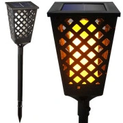  Dārza Led Lampa Laterna Apgaismojums ar Saules Bateriju un Krēslas Sensoru, Ip65 Solar garden lamp torch lantern sensor