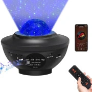  Led Rgb zvaigžņu projektors un nakts lampa ar Bluetooth skaļruni pulti, melns Star projector led night light rgb remote control