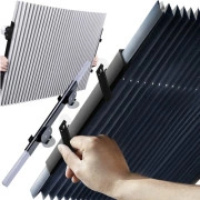 Iso Trade Auto logu saules aizsargs QuotHarmonikaQuot - samazina siltuma uzkrāscaronanos un aizsargā interjeru  Cover car window blind 24794