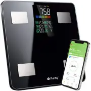 Ruhhy Gudrie vannas istabas svari 20675 ar ķermeņa analīzi, melni  Lcd bathroom scale - analytical black