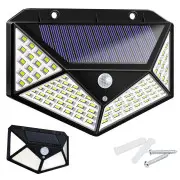  Dārza āra apgaismojums nakts lampa ar saules bateriju akumulatoru un kustības sensoru 100... Solar lamp 100 led with twilight movement sensor
