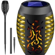 Gardlov Solārā dārza lāpa ar liesmas efektu 23559 paneli, apgaismojums, uguns efekts, akumulatoru, nakts, gaismeklis, ceļiem Solar garden lamp - torch 