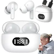  Bluetooth bezvadu austiņas ar uzlādes korpusu un mikrofonu wireless in-ear headphones with led charging case and microphone
