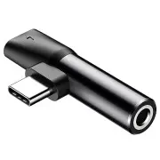 Baseus Audio konvertors L41 adapteris no Usb-C uz portu  3,5 mm austiņu ligzda melns Catl41-01 Converter to Adapter 3.5Mm Headphone Jack Black