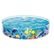 Bestway 55030 bērnu baseins 183X38Cm Baseins Ar Bērnu Baseinu, izplescaronanās baseins, peldbaseins, paplascaronināscaronanas ar 946 l ietilpību, apaļais baseins. Children39S inflatable pool 