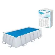 Bestway 58240 solārais baseina pārsegs 404 x 201 cm, zils Solārais Pārklars Peldbaseinam, saules pārsegs, poraina folija, peldbaseina aizsargs. Solar Pool Cover 