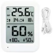 Digitālā meteoroloģiskā stacija termometrs higrometrs ar āra zondi Weather station lcd thermometer probe hygrometer indoor magnet zew