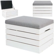 Iso Trade Koka Pufa Lāde Kumodes Krēsls Mājas Birojam ar UzglabāScaronAnas Kasti l Wooden Pouffe Dresser... pufs - lāde, pufs, krēsls, sēdeklis, glabāscaronanas vieta. pouffe chest 