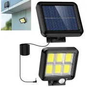  Āra Apgaismojums Dārza Nakts Lampa uz Saules Baterijas ar Kustības un Krēslas Sensoriem, 120 Led Solar lamp led with twilight movement sensor