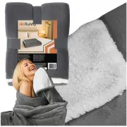 Ruhhy 00026292 divpusēja sega / pleds, 150X200 cm, tumscaroni pelēka  Double-Sided blanket 150X200Cm dark gray 26292