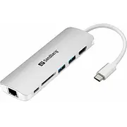 Sandberg Usb-C Dock HdmiLanSdUsb 61W