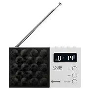 Adler  Digitālā radio - Pll Am/Fm Ad 1908 Modinātāja funkcija Balta/Melna