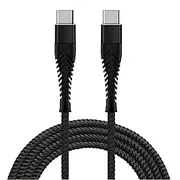 Fusion Fishbone Usb-C uz kabelis 65W / 3A 1,5M melns