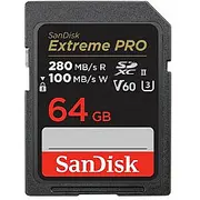 Sandisk Sdxc 64 Gb Extreme Pro 280/100 Mb/S V60 Uhs-Ii