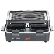 Severin Raclette 4 personas melns Schwarz Rg 2370