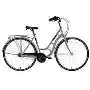 Pilsētas velosipēds Bisan Ambiance Grey/Black Rata izmērs 28 Rāmja 20