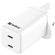 Sandberg 441-62 Ac Charger Dual Usb-C Pd65W Uk