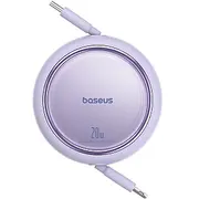 Baseus Free2Pull paplašināms Usb C uz iP Lightning ātrās uzlādes kabelis 1 m 20 W purpurs