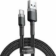 Cable Baseus Cafule Catklf-Cg1 Usb 2.0  tips C 2 M pelēki melna krāsa