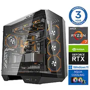 Intop Aqua Ryzen 7 9800X3D 64Gb Ddr5 1Tb Ssd M.2 Nvme Rtx5080 16Gb Win11