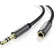 Ugreen ligzda 3,5 Mm  kabeļa 3,5 Mm, 5 M melna Ugr551Blk