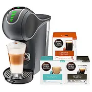 Delonghi Dolce Gusto Edg426.Gy Genio S Touch black capsule coffee machine  gifts 1X Nescafe Flat White, Espresso Intenso, Buongiorno Grande Intenso