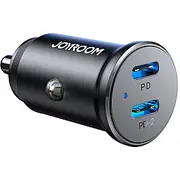 Joyroom Jr-Ccn06 30W 2X Usb-C mini auto lādētājs metāla - melns