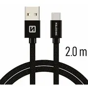 Swissten Textile Universāls Quick Charge 3.1 Usb-C Datu un Uzlādes Kabelis 2M