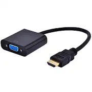 Adapteris Av Gembird Hdmi  D-Sub Vga  3,5 Mm melna ligzda A-Hdmi-Vga-03