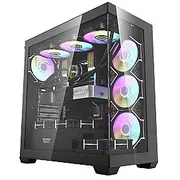 Darkflash Ds900 computer case Black with 7 Argb fans