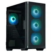 M4 Black korpuss mATX Mini Tower 4 ventilatori Argb