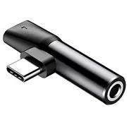Baseus Catl41-01 Universāls Audio Adapteris ar Uzlādi Type-C - 3.5Mm  Melns