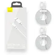 Baseus Cable Lightning To Usb 1.5M/2Pcs White Tzcalzj-02