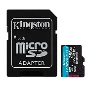 Kingston 256Gb microSDXC Canvas Go Plus Gen4 200Mb/S A2 U3 V30 Card  Adapter