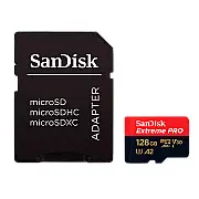 Sandisk Extreme Pro microSDXC 128Gb  Sd Adapter 2 years Rescuepro Deluxe up to 200Mb/S 90Mb/S Read/Write speeds A2 C10 V30 Uhs-I U3