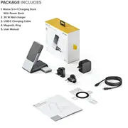 Alogic Matrix 3-In-1 magnētiskais lādētājsbarošanas bankaAW lādētājs Puk balts Magnetic ChargerPower BankAw white