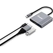 Aprīkot Equip Dock Av adapteri Usb-C-Hdmi.usb3.0.100Wpd 4K60Hz 0.15M biezs Adapter gr