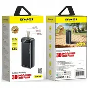 Awei Powerbank Pa-12 22.5W melns/melns 30000Mah czarny/black