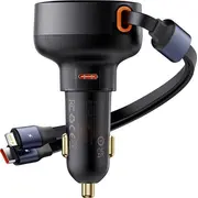 Baseus lādētājs Enjoyment Usb-C automašīnas ar un Lightning kabeli 60 W Melns Samochodowa kablem czarna
