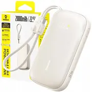 Baseus Powerbank Enerfill Fc21 Qpow 3 Ultra 20000Mah 22.5W ar displeju iekļautu kabeli bēšs Kablem