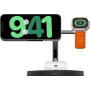 Belkin lādētājs Boostcharge Pro austiņas. viedtālrunis. viedpulkstenis melns Usb bezvadu uzlādes iekšējais Zestaw Smartfon. Smartwatch Czarny Bezprzewodowe