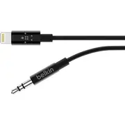 Belkin Lightning Usb kabelis  mini ligzda melns Av10172Bt03-Blk Kabel Jack mm Czarny