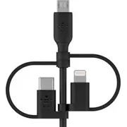 Belkin Usb-A  Usb-C  microUSB  Lightning USB kabelis. melns Cac001Bt1Mbk Kabel Usb Usb-A Usb-C microUSB Lightning Czarny