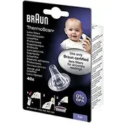 Braun termometrs Aizsargvāciņi termometram Lf-40 40 gab. Termometr Kapturki ochronne do termometru 40Szt.