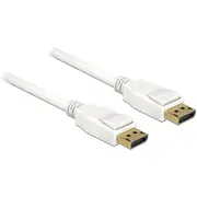Cable Delock Displayport  balts 84876 Kabel Displayport 1M