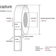 Capture Label 102X210. Core 76.